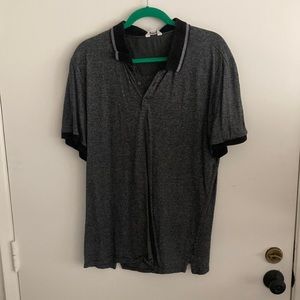 Calvin Klein Slim Flit Black/Grey Polo XL